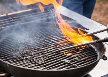 Abschöpfen Technik beim Grillen