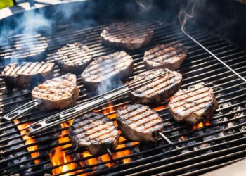 Aschefleisch beim Grillen