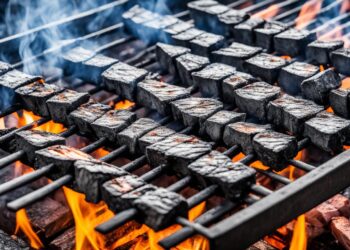 Bambuskohle beim Grillen