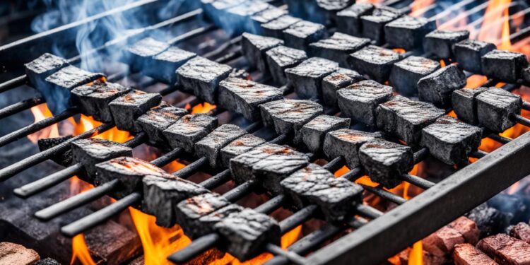 Bambuskohle beim Grillen