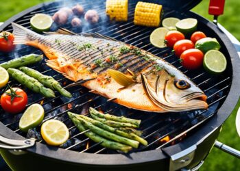 Grillen von Fisch