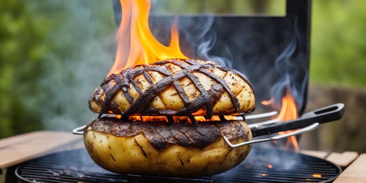 Zubereitung einer Folienkartoffel