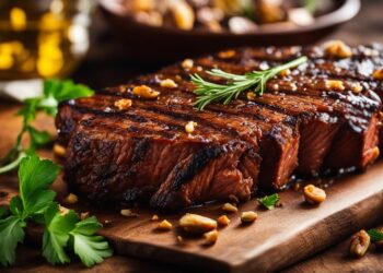 Grillen von Rindernuss