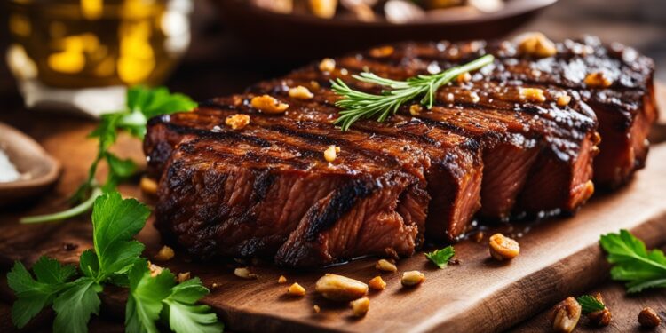 Grillen von Rindernuss