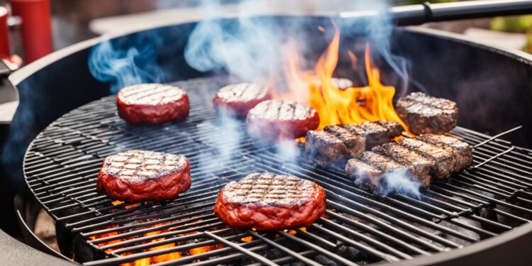 Lavasteine beim Grillen