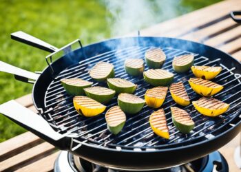 Lotus Grill beim Grillen