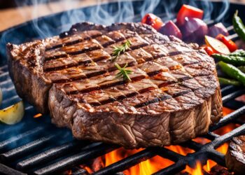 Medium Garstufe beim Grillen