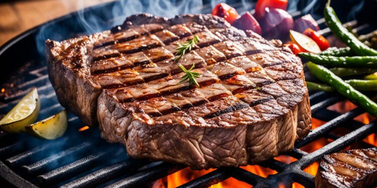 Medium Garstufe beim Grillen