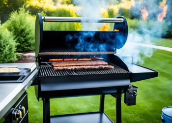 Pelletgrill im Einsatz