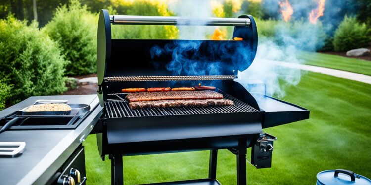 Pelletgrill im Einsatz