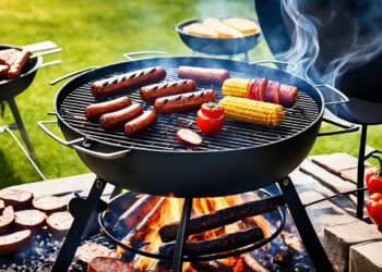 Traditionelles Grillen mit einem Holzkohlegrill