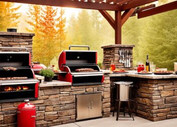 Barbecue-Smoker mit Sidefire Box