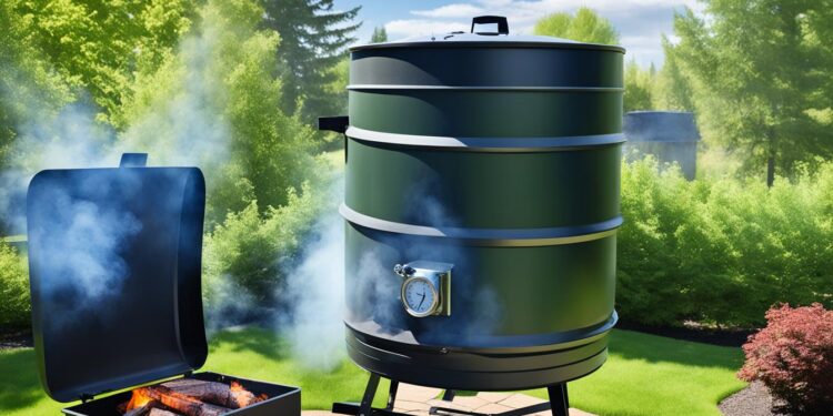 Barrel-Smoker für das Smoken beim Grillen
