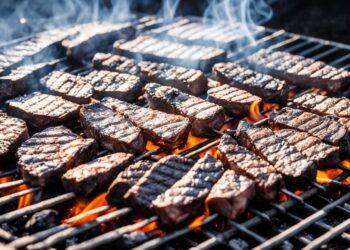 Binchotan beim Grillen