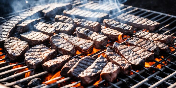 Binchotan beim Grillen