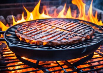 Salzstein auf dem Grill