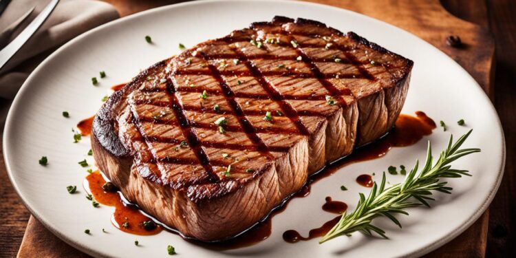 Sear-Mark auf gebratenem Fleisch