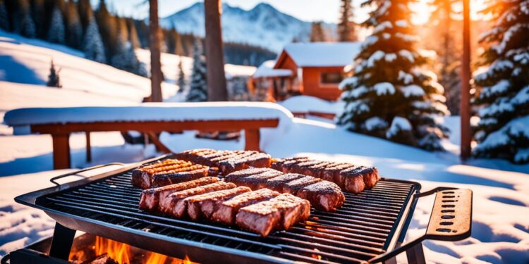Wintergrillen im Schnee